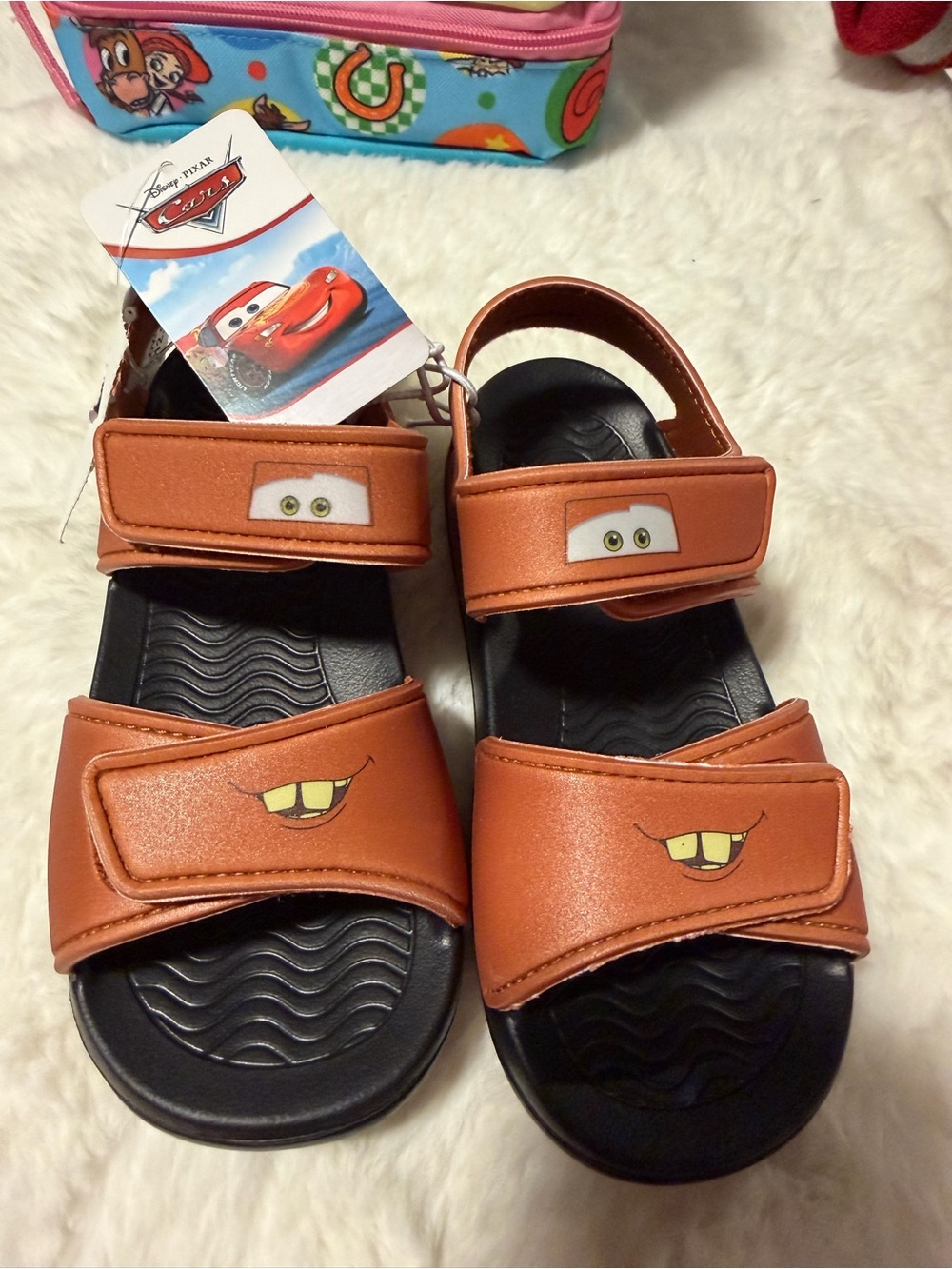 Disney Brown and Black Mater Cars  Kids Sandals size 10